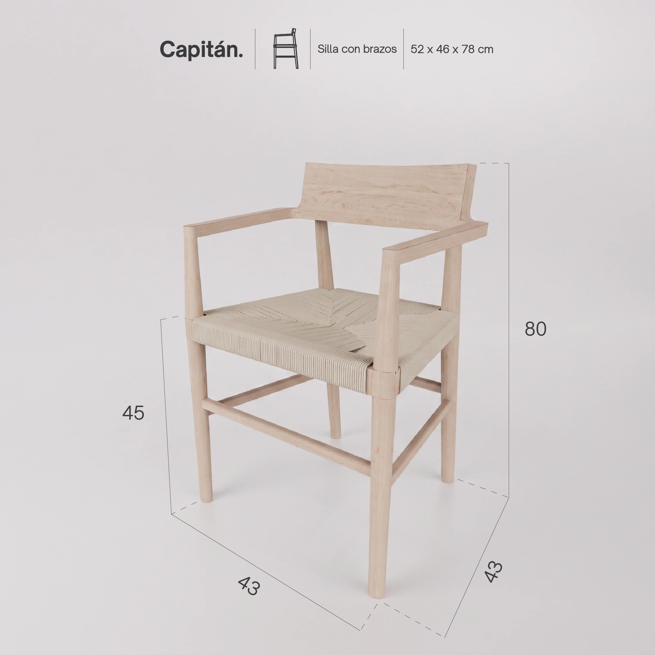 Silla Capitán con descansabrazos